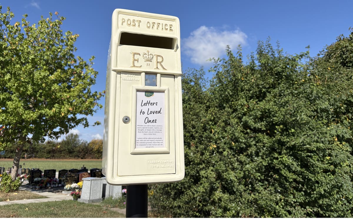 Letters to Loved Ones post boxes open across Cheshire East cemeteries — Crewe news photo (Cheshire East Council)