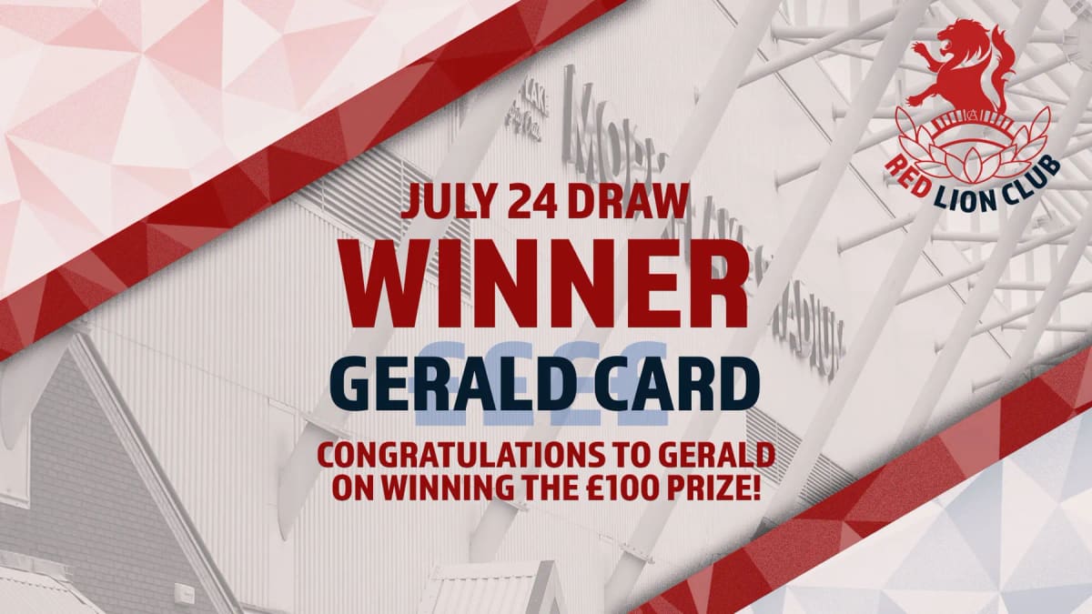 Gerald Card Wins Crewe Alexandra Red Lion Club Draw — Crewe news photo (Crewe Alexandra FC)