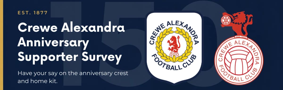 Crewe Alexandra Fans Vote on 150th Anniversary Kit — Crewe news photo (Crewe Alexandra FC)